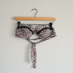 Lole Women's Sz M Multicolored Bandeau Strapless‎ Bikini Swim Summer Top